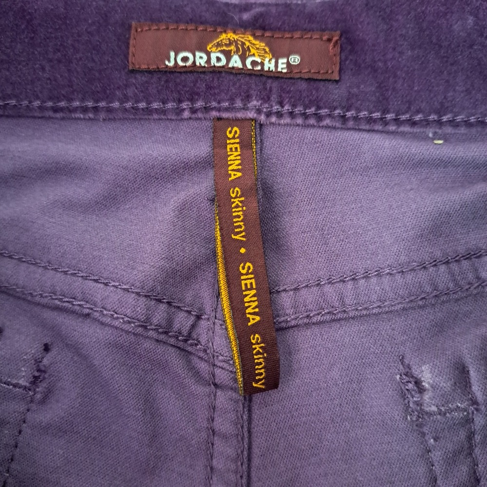 Jordache Purple Jelly Bean Velvet Women's 30/10 Sienna Skinny Pants NWT 1410-442 - Picture 7 of 11